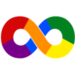 Autism ADHD infinity multicolor symbol neurodiversity